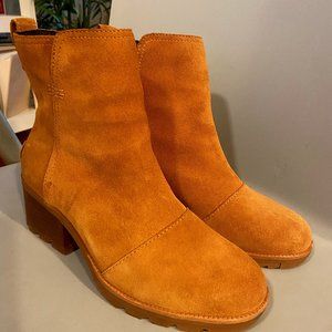 Sorel - Cate Waterproof Block Heel Bootie camel brown / size 7